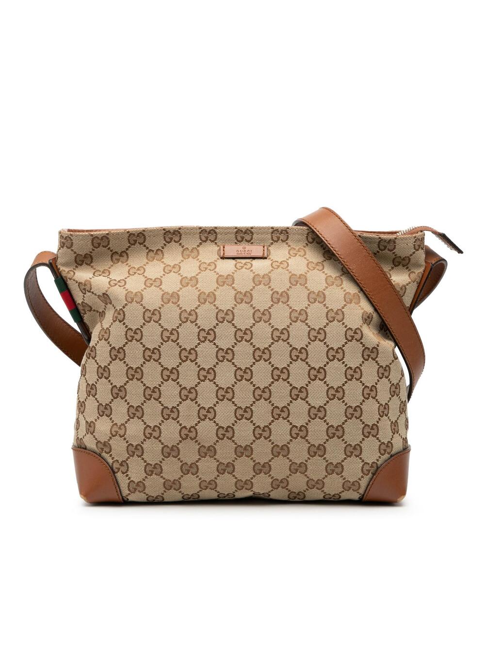 Gucci Gg Canvas Web Crossbody Pre-Loved #342601G45B